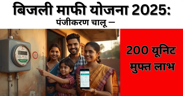 बिजली माफी योजना 2025: पंजीकरण चालू — 200 यूनिट मुफ्त लाभ