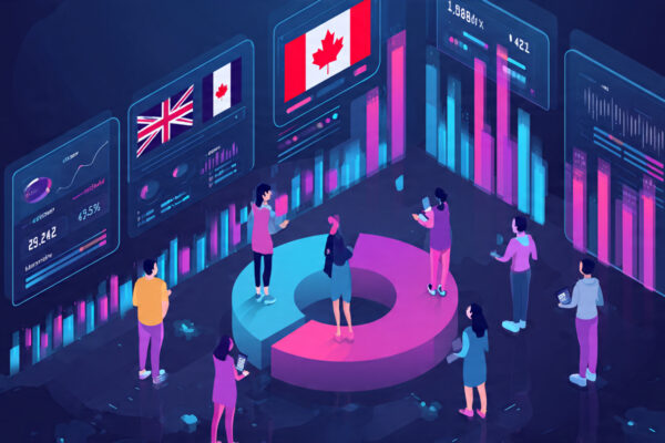 IRA investment trends in Canada, Australia and Singapore with stock and crypto charts