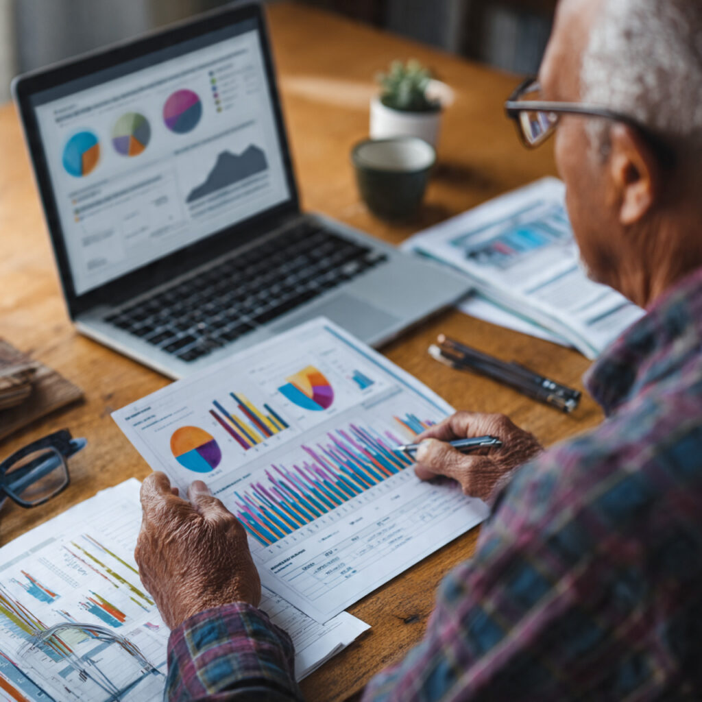 "Investor reviewing IRA accounts and retirement planning strategies"