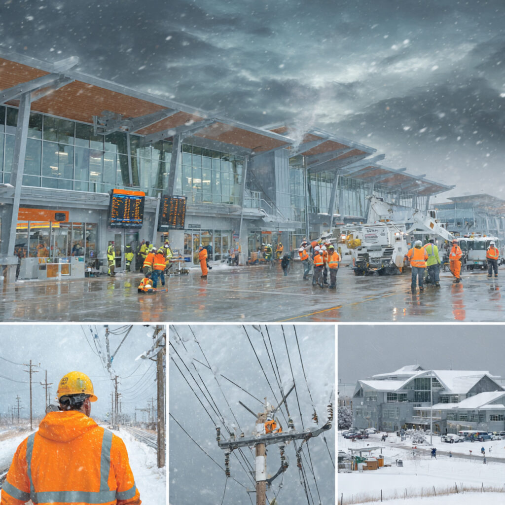 Airport delays, utility crews and school closures during Minnesota snowstorm