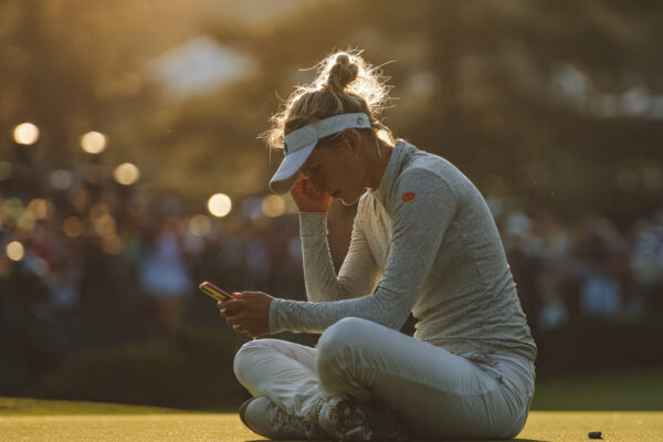 style image of a female golfer Paige Spiranac