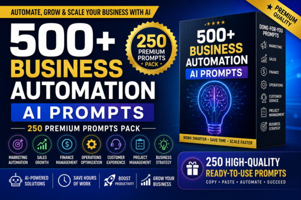 250+ Business Automation AI Prompts for ChatGPT, Claude, Gemini & Grok